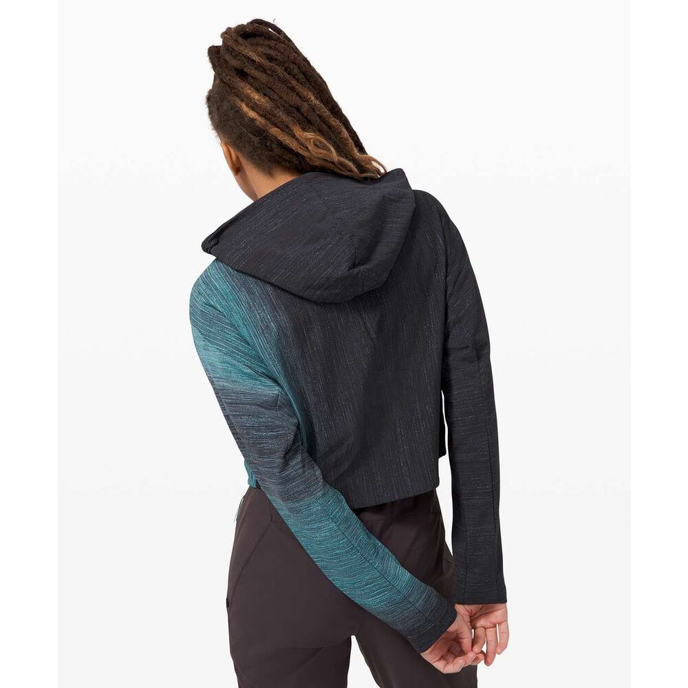 Lululemon Varsa Lab Ombre Hoodie Pullover Aurora Glow Jacquard Black Navy S - Picture 4 of 9